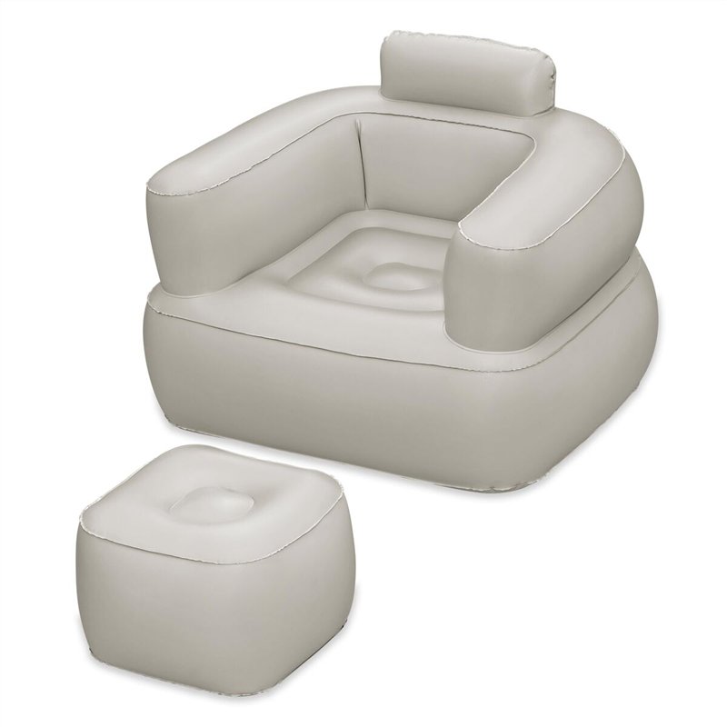 Image secondaire de Bestway Fauteuil Gonflable avec Repose-pieds Couleur Assortie 107x99x80/48x48x36 cm