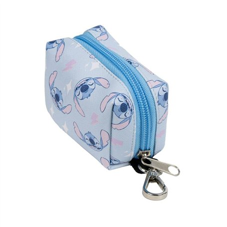 Distributeur de sacs Stitch Bleu clair 100 % polyester 9 x 21 x 3 cm