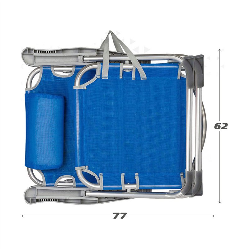 Chaise de Plage Colorbaby 48 x 60 x 90 cm Bleu
