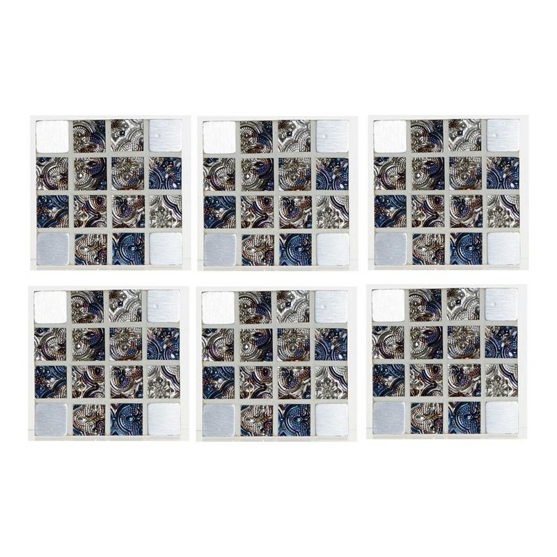 Image secondaire de Dessous de verres DKD Home Decor Résine Bois MDF (6 pcs)