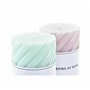 Bougie DKD Home Decor Relax Turquoise Rose clair Spirales Cire (2 Unités) (7 x 7 x 14 cm)