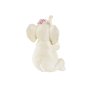 Figurine Décorative DKD Home Decor Eléphant Rose Blanc Résine (6 x 6,5 x 10 cm) (3 Unités)