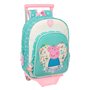 Cartable à roulettes Peppa Pig Pretty flowers Jaune Menthe 26 x 11 x 67 cm 26 x 34 x 11 cm