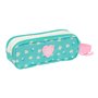 Trousse Fourre-Tout Double Peppa Pig Pretty flowers Jaune Menthe 21 x 8 x 6 cm