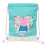 Sac à dos serré par des ficelles Peppa Pig Pretty flowers Jaune Menthe 26 x 34 x 1 cm