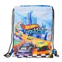 Sac à dos serré par des ficelles Hot Wheels Let's race Bleu Noir 26 x 34 x 1 cm