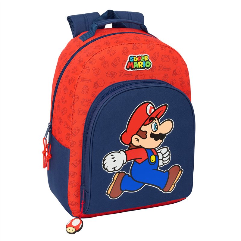 Cartable Super Mario Trick Rouge Bleu foncé 32 x 42 x 15 cm