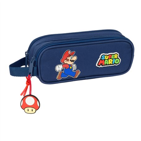 Trousse Fourre-Tout Double Super Mario Trick Rouge Bleu foncé 21 x 8 x 6 cm