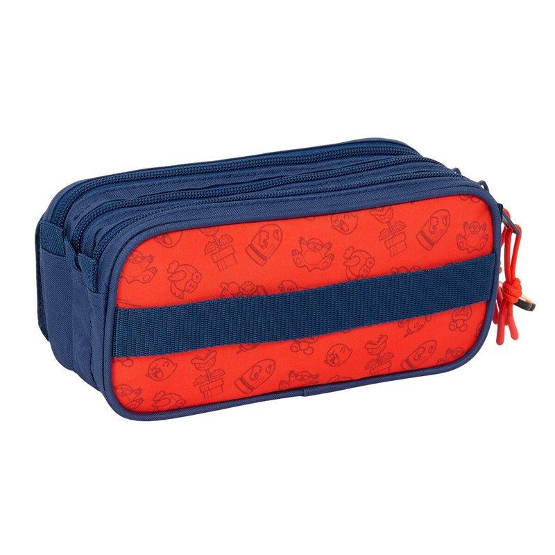 Image secondaire de Trousse Fourre-Tout Triple Super Mario Trick Rouge Bleu foncé 21,5 x 10 x 8 cm