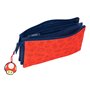 Trousse Fourre-Tout Triple Super Mario Trick Rouge Bleu foncé 22 x 12 x 3 cm
