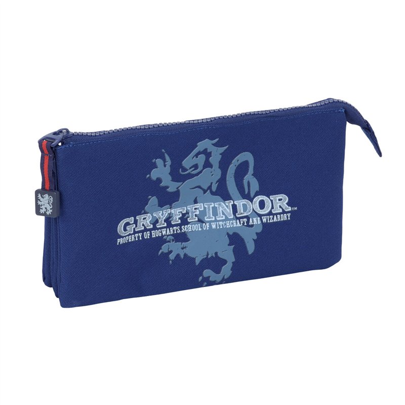 Trousse Fourre-Tout Triple Harry Potter Captain Blue marine 22 x 12 x 3 cm