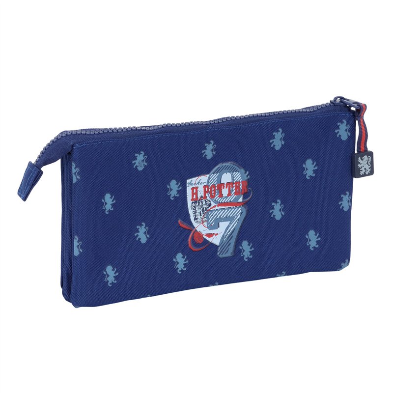 Image secondaire de Trousse Fourre-Tout Triple Harry Potter Captain Blue marine 22 x 12 x 3 cm