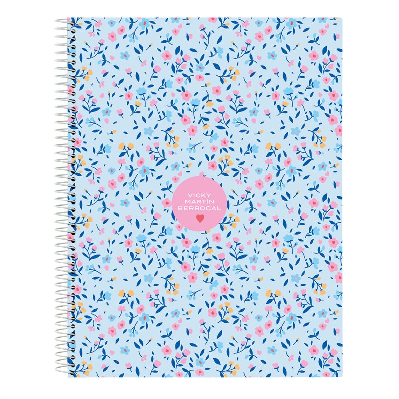 Carnet Vicky Martín Berrocal Paraíso Bleu Rose A4 120 Volets