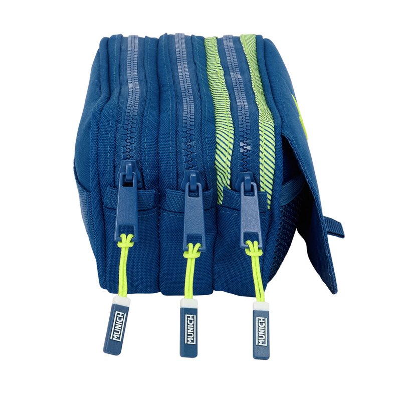 Image secondaire de la Trousse Fourre-Tout Triple Munich North Blue marine 21,5 x 10 x 8 cm
