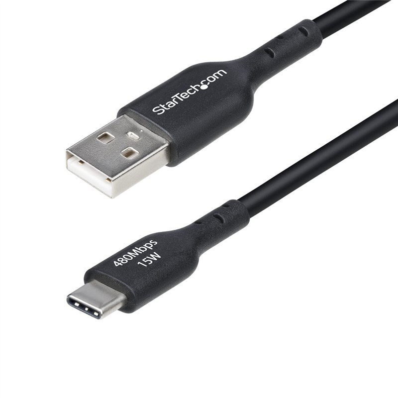 Câble USB Startech USB2AC2MNC Noir 2 m