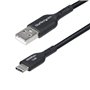 Câble USB Startech USB2AC2MNC Noir 2 m