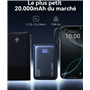 Powerbank Pocket 20000mAh 2 ports USB A+C Noir Iniu