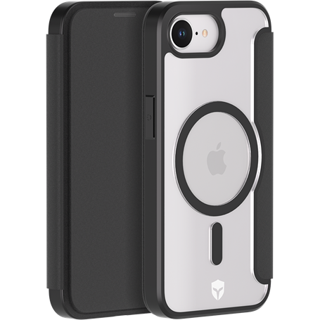 Folio renforcé MagSafe iPhone 16e 2m Noir + Garantie à vie Force Case
