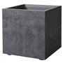 Pot de fleur Cube - DEROMA - Millennium R - Anthracite - A réserve d'eau-  39 cm