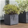 Pot de fleur Cube - DEROMA - Millennium R - Anthracite - A réserve d'eau-  39 cm