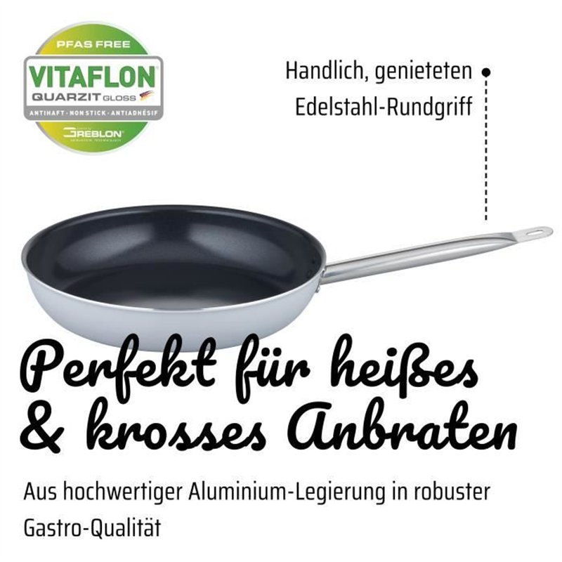 Image secondaire de Poele professionnelle - GSW - PRO BASIC - 36 cm - Induction - Aluminium épais forgé - Qualité gastronomie