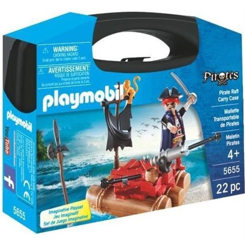 PLAYMOBIL - Valisette Pirates - Garçon - Canon et projectiles - 22 pieces - A partir de 4 ans