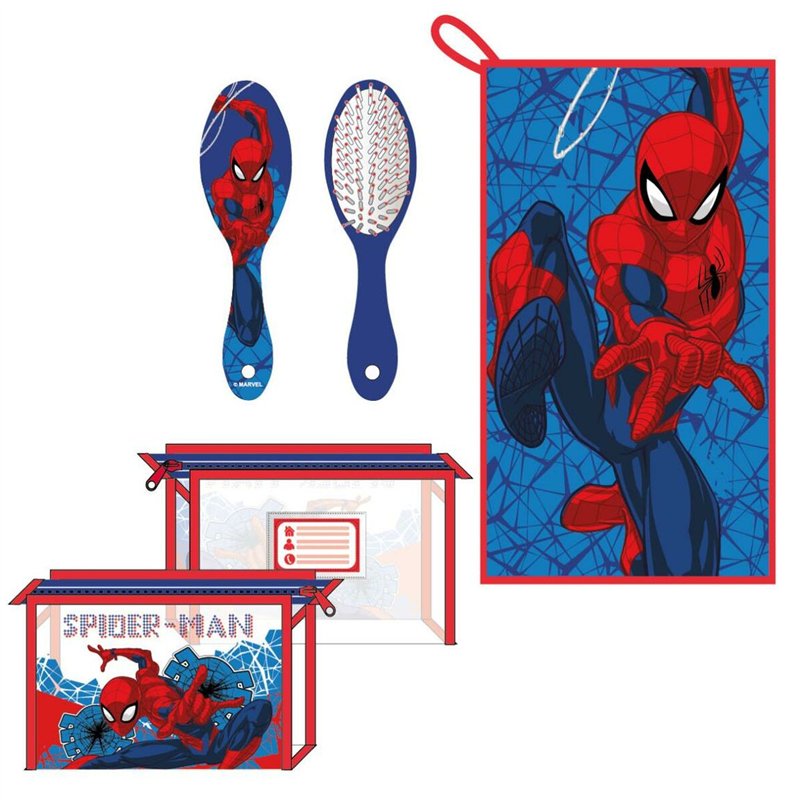 Trousse de Toilette avec Accessoires Spider-Man Bleu foncé 23 x 15 x 8 cm