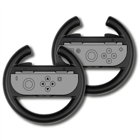 Paire de volants - KONIX - Pour manettes Joy-Con Nintendo Switch 2 - Noir