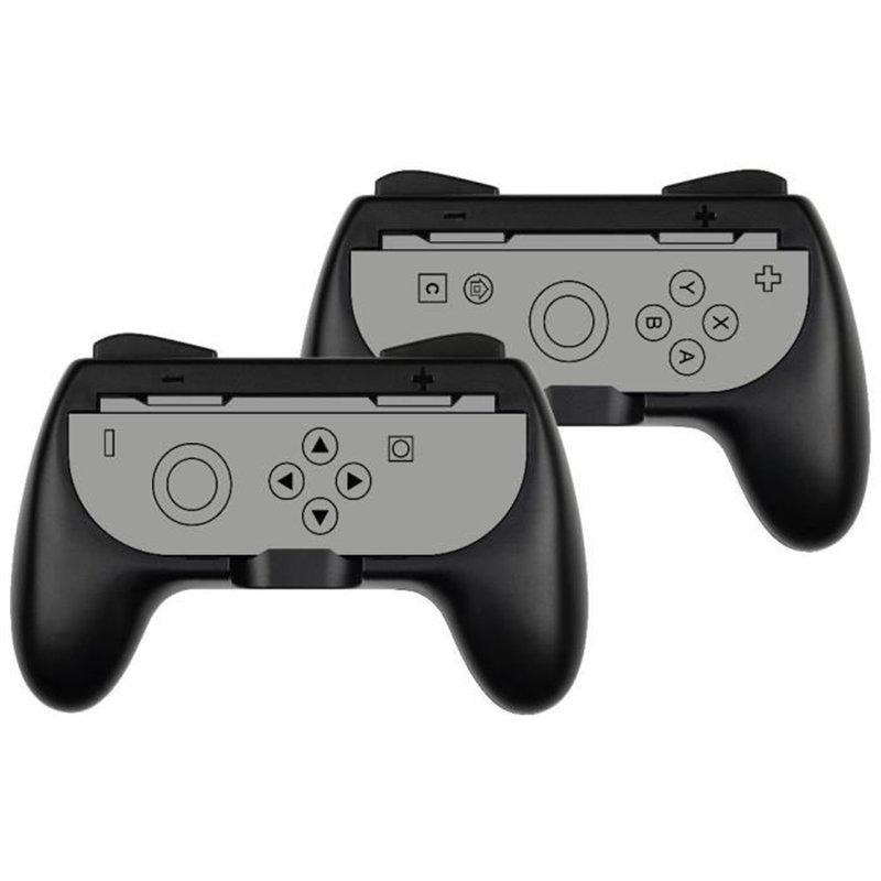 Paire de supports Joy-Con - KONIX - Nintendo Switch 2 - Forme de manette classique - Noir