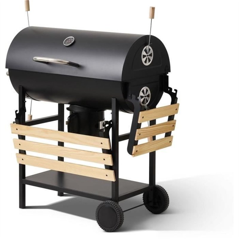 Image secondaire de Barbecue a charbon - COOKING BOX - MIKE EVOLUTION - 142 X 57 X 112 cm - Noir