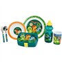 JURASSIC WORLD - Lot vaisselle pour enfant avec verre, assiette creuse, assiette, couverts, gourde et boite gouter