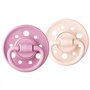 Sucette Dodie Gaia +0m Caoutchouc Ronde Rose - Lot de 2