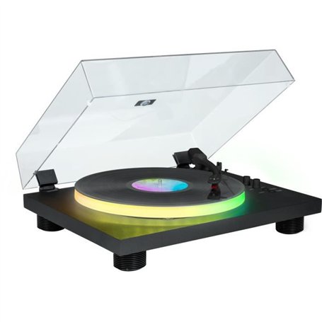 Tourne-disques BIGBEN INTERACTIVE PARTYBTTDLIGHT - Plateau lumineux - Entraînement par courroie - Bluetooth - Effets lumineux