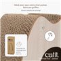 Griffoir pour chat - CATIT - Pixi Grand - Avec balle en tissu et plume - Aspect chene naturel