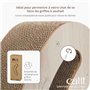 Griffoir pour chat - CATIT - Pixi Queue de chat - Avec balle en tissu et plume - Aspect chene naturel