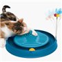 Jouet pour chat - CATIT - Circuit avec balle et herbe a chat - Bandes de massage multiples - Abeille a ressort
