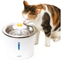 Fontaine a eau pour chat a fleur - CATIT - Flower - 3L - Dessus en acier inoxydable -  Avec LED - Blanc
