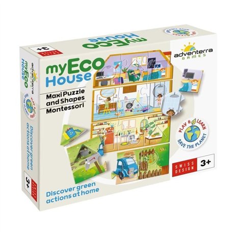 Jeux éducatifs - GEOMAG - My Eco House - Méthode Montessori - Construction maison - Sensibilisation a l'environnement