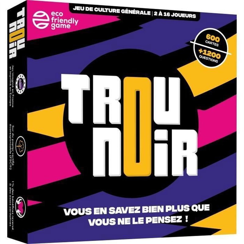 Trou Noir - Jeu de Societe - Jeu d'ambiance - Quiz Culture Générale Entre Amis ou en Famille