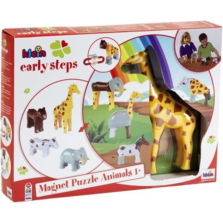Animaux magnétiques - KLEIN - 0065 - 4 grands animaux Funny Puzzle, boîte ouverte - 16 pieces - Des 12 mois