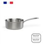 Brigade - Casserole en acier inoxydable 20 cm - LIVOO - MEP161 - Acier inoxydable Triply - Tous feux dont induction - Made in Fr