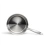 Brigade - Casserole en acier inoxydable 20 cm - LIVOO - MEP161 - Acier inoxydable Triply - Tous feux dont induction - Made in Fr