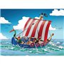 PLAYMOBIL 71888 Drakkar des pirates, Astérix, Personnages de la BD, Bateau et 4 personnages, 88 pieces, Des 5 ans