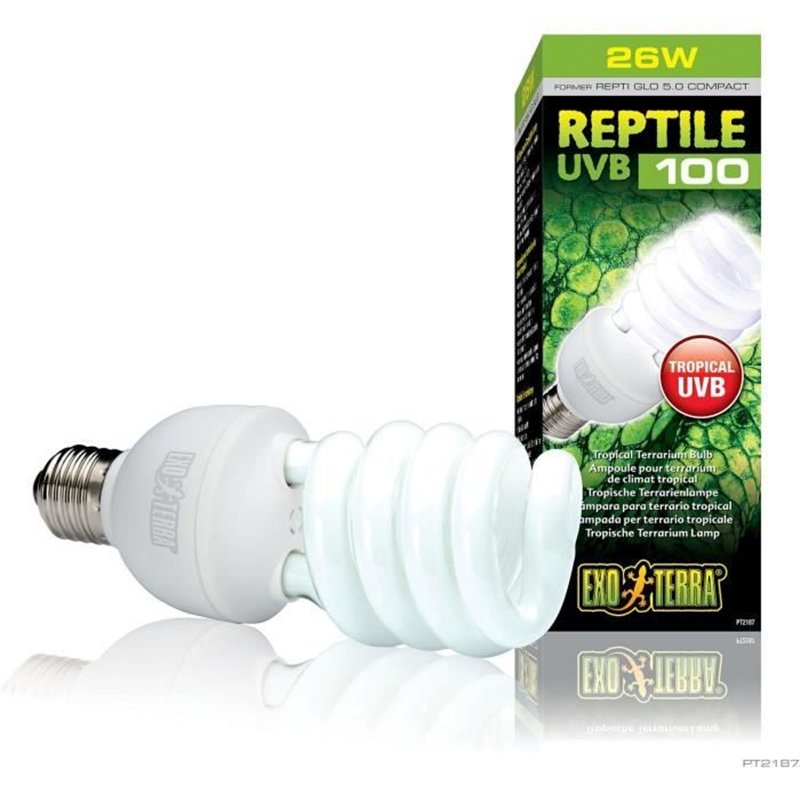 Image secondaire de Ampoule fluocompacte UVB pour terrarium - EXO TERRA - Reptile UVB 100 - Climat tropical et subtropical 26W
