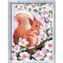 CreArt Kids 18x24cm Écureuil au printemps, Kit de peinture par numéros Numéro d'Art, Des 9 ans, 25837, Ravensburger
