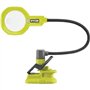 RYOBI - Lampe a pince avec corps flexible 18V ONE+ - 200-400 Lumens - 2 zones de loupe x2,25 et x5 - Disponible   - RML18-0