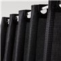 Rideau de douche gauffré - Black - Polyester - 180 x 200 cm - 12 crochets - UTILITY - TODAY