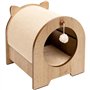 Meuble a griffer pour chat - CATIT - Vesper Minou - Tapis a griffer en sisal remplaçable -  Aspect chene - L. 36 x l. 37 x H. 40
