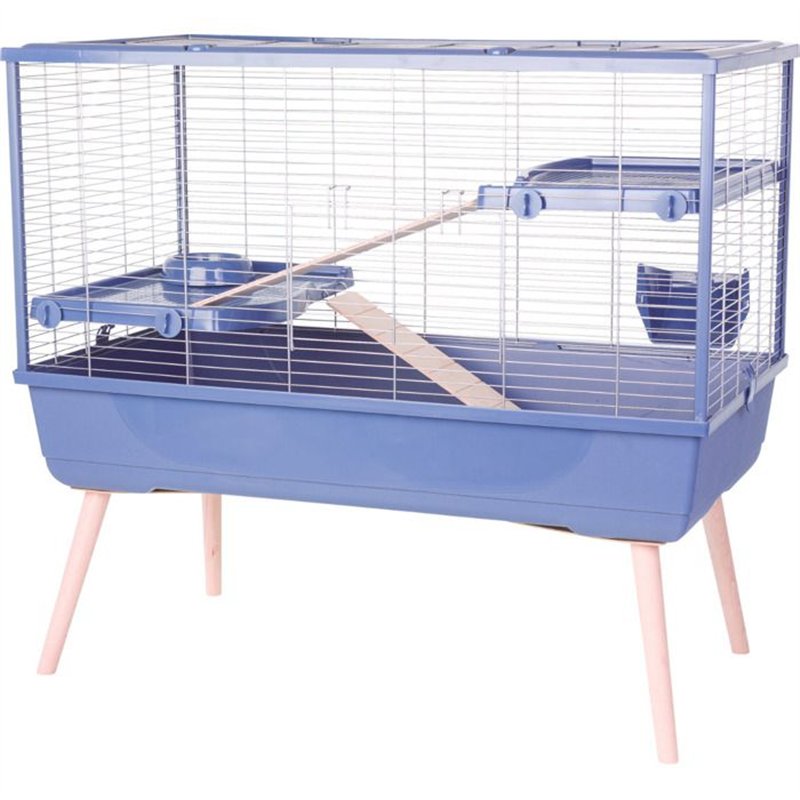 Cage grillagée lapin et rongeur sur pieds NeoLife 100 L - Zolux Bleu