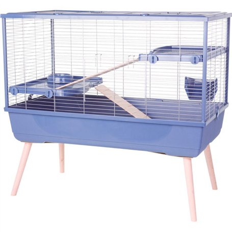 Cage grillagée lapin et rongeur sur pieds NeoLife 100 L - Zolux Bleu